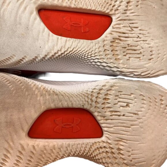 Under Armour Steph Curry 8 Flow TB 3024785-605 Red Patent White Men's 14 Shoes - Picture 10 of 11